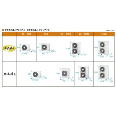 画像2: 福岡・佐賀・長崎・大分・熊本・宮崎・鹿児島・沖縄・業務用エアコン　日立　てんかせ2方向　ツイン　RCID-AP335SHP4　335型（12馬力）　「省エネの達人」　三相200V